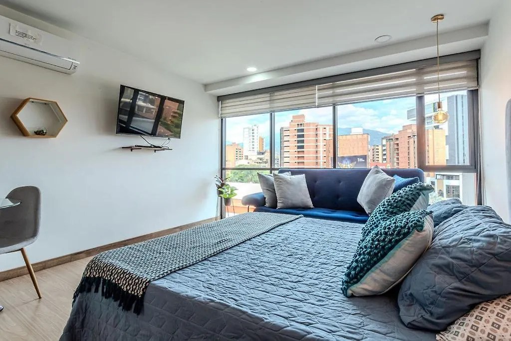 Apartment Remotecasa - Vibrant Cityscape Studio In Laureles Medellin Colombia